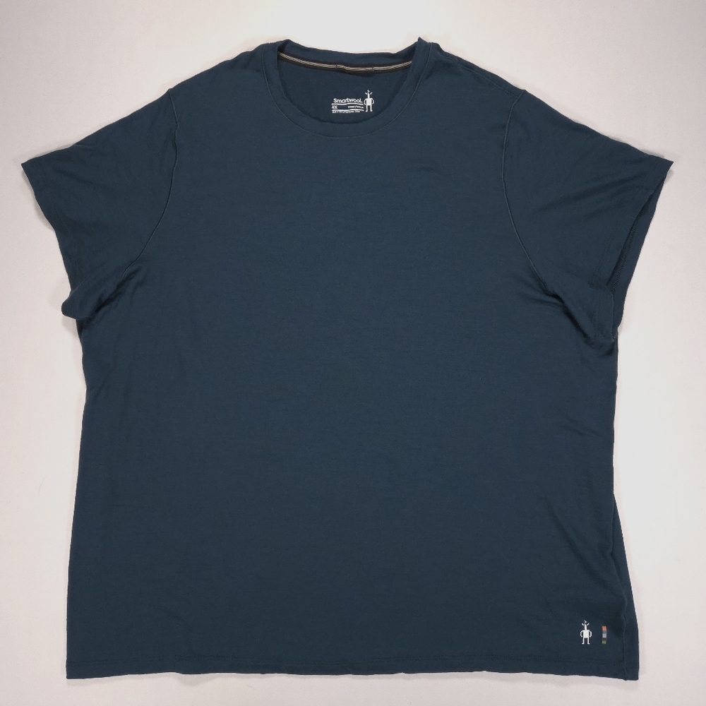 Smartwool Women's Merino Short Sleeve Tee Plus Size 4X Blue/Green EUC!